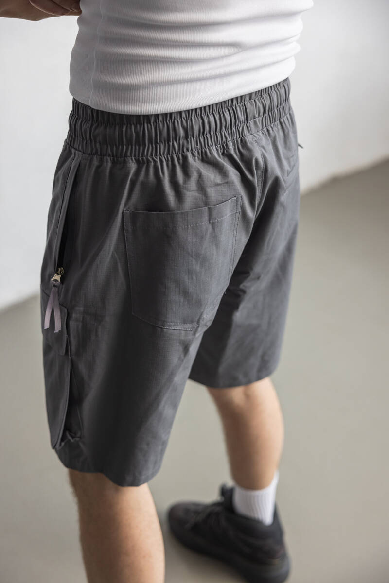 Utility OverShorts Concrete Grey - Krótkie Spodenki typu Cargo z kieszeniami