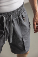 Utility OverShorts Concrete Grey - Krótkie Spodenki typu Cargo z kieszeniami